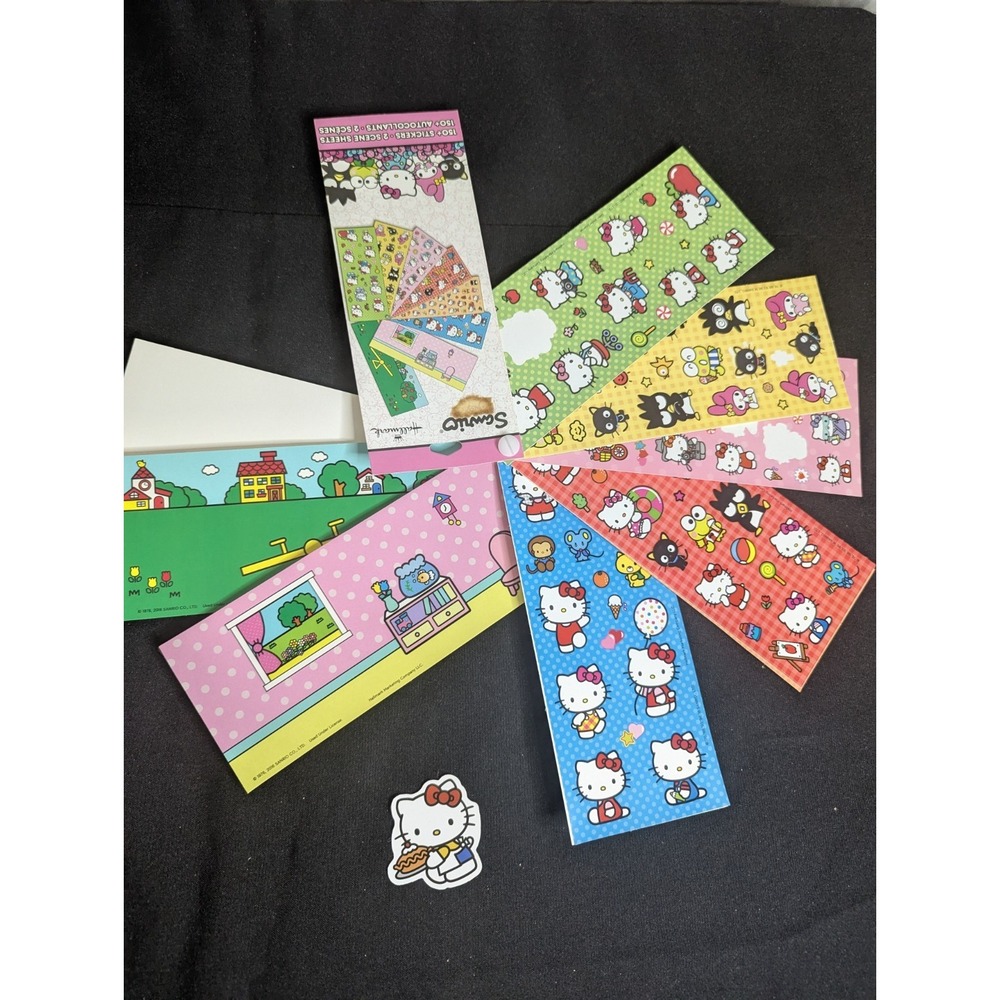Hello Kitty Sanrio Hallmark‎ Sticker lot 140 pieces with scene sheets Keroppi